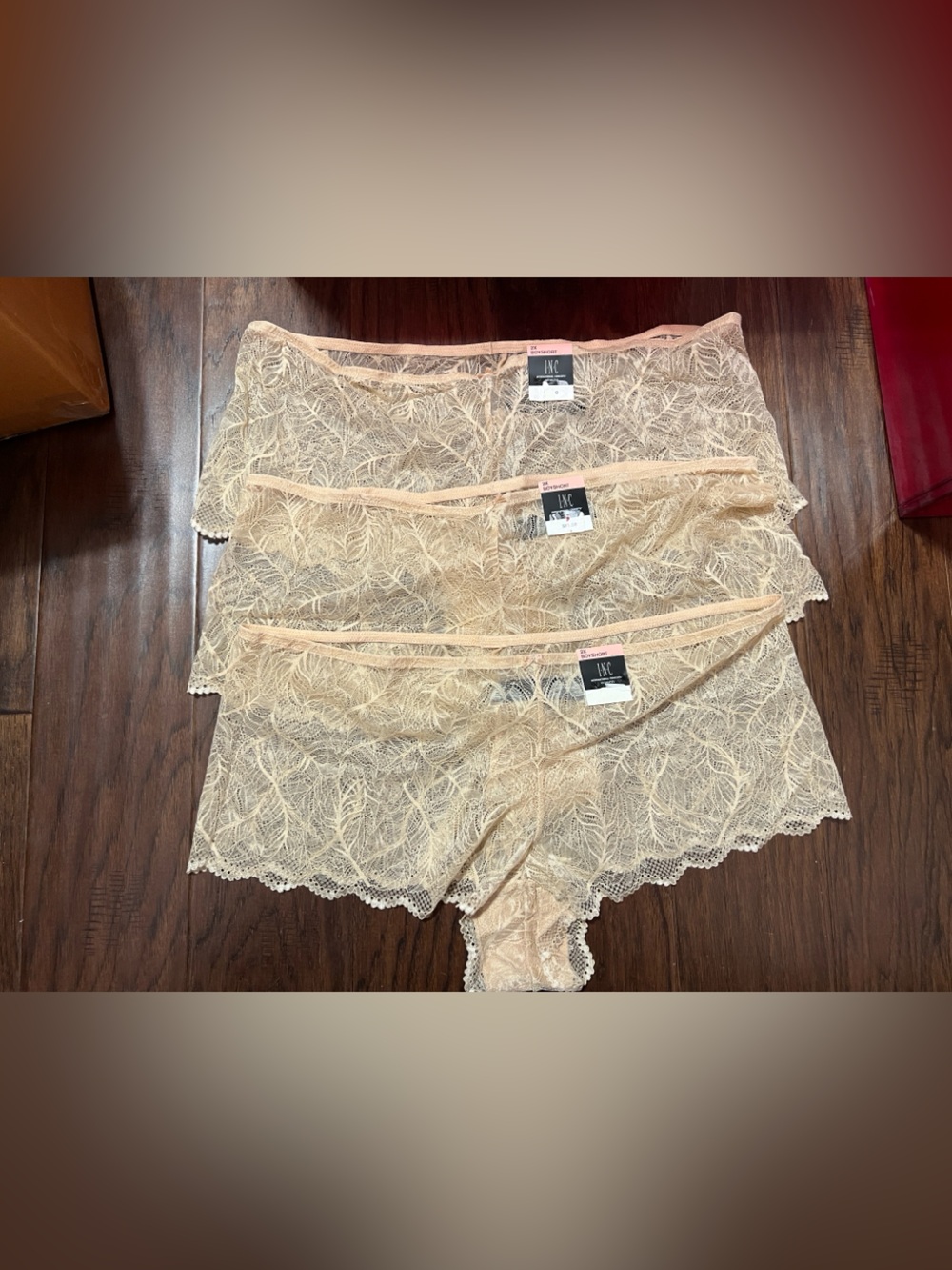 INC Plus Lace Boyshorts 3 Pair in Frappe (tan) Size 2X, total MSRP $34.50